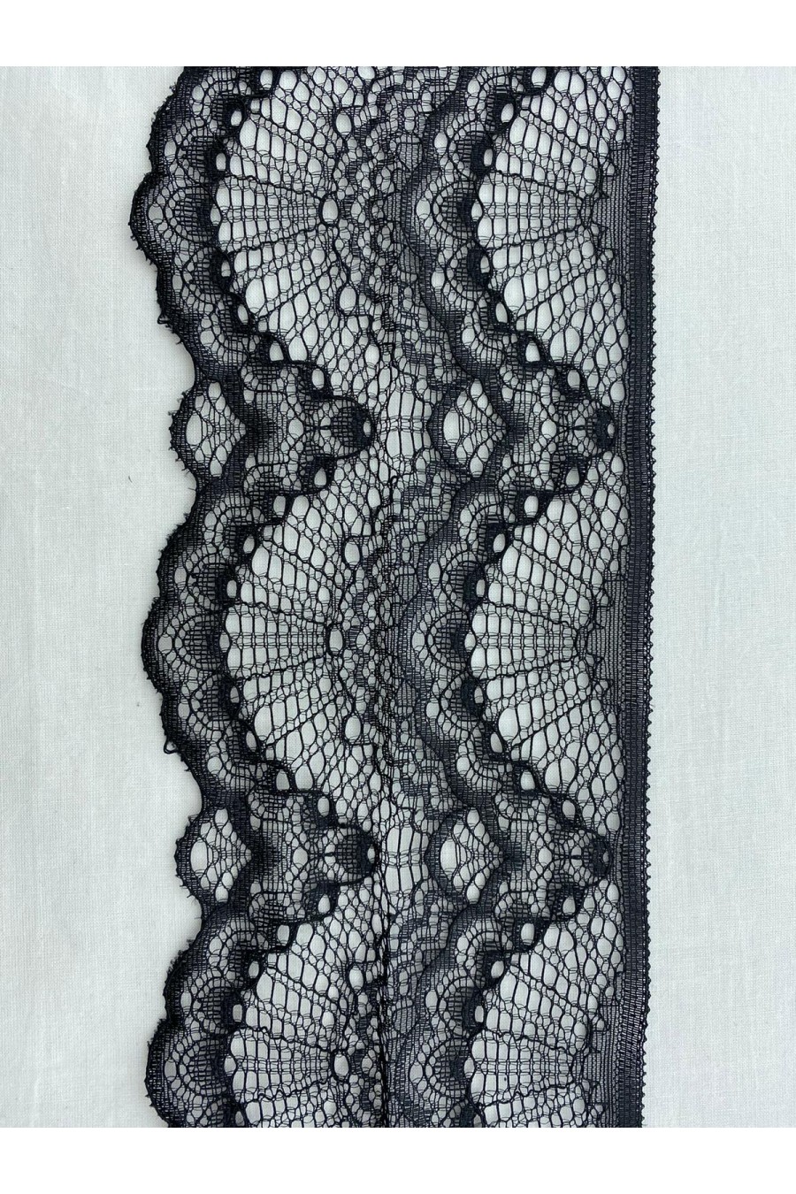 15301-METRE Siyah Likralı Bant Dantel – 9,5 cm