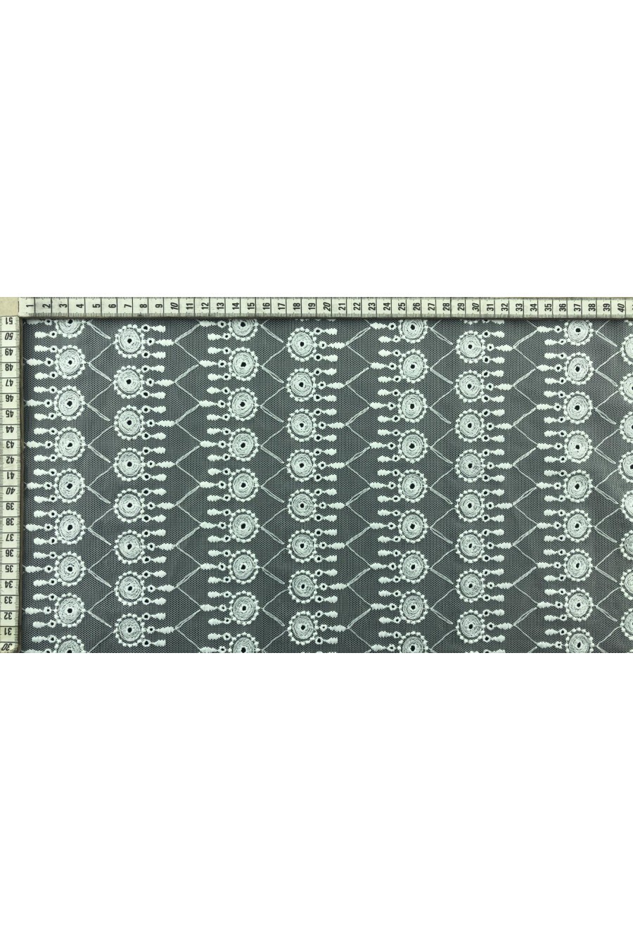 Pamuklu Tül Üzeri Ham Bohrerli Brode Kumaş