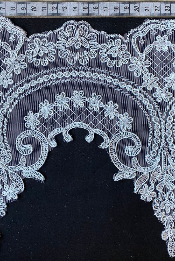 Ham Yapıda Kordlu Düz Brode Bant, Polyester, Yerli