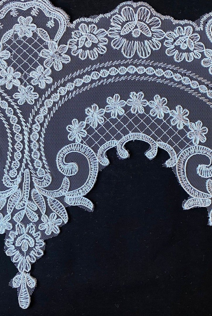 Ham Yapıda Kordlu Düz Brode Bant, Polyester, Yerli