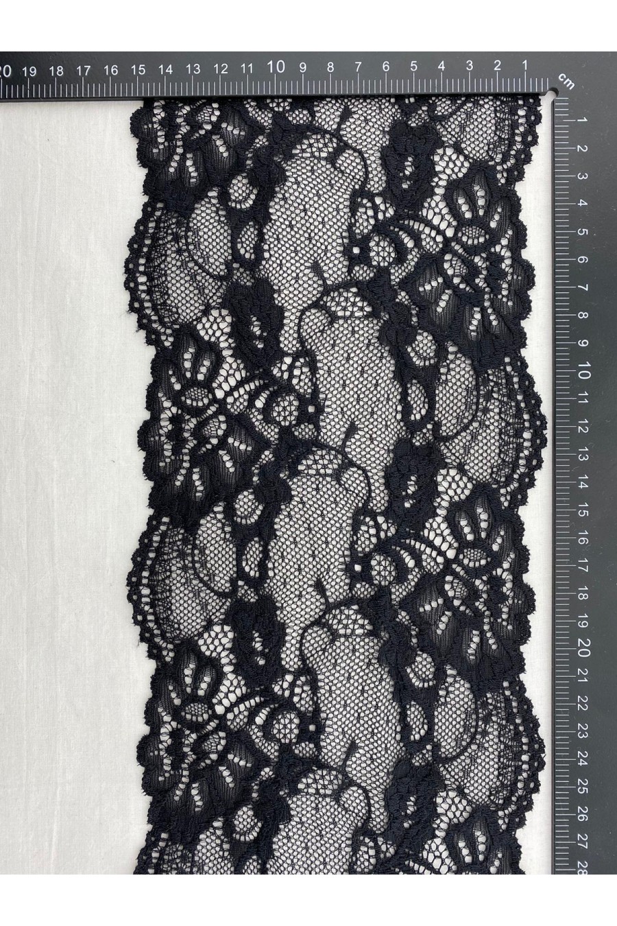 14 cm Siyah Likralı İthal Dantel Bant