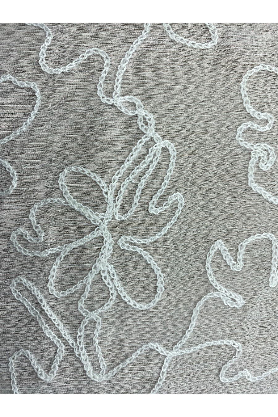 Beyaz Polyester Brode, Yerli, 130 cm