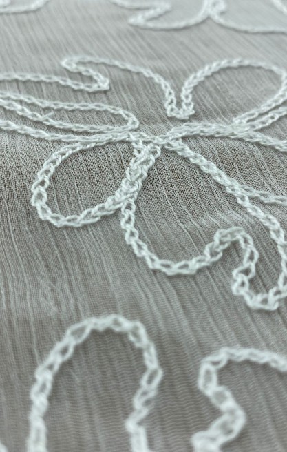 Beyaz Polyester Brode, Yerli, 130 cm