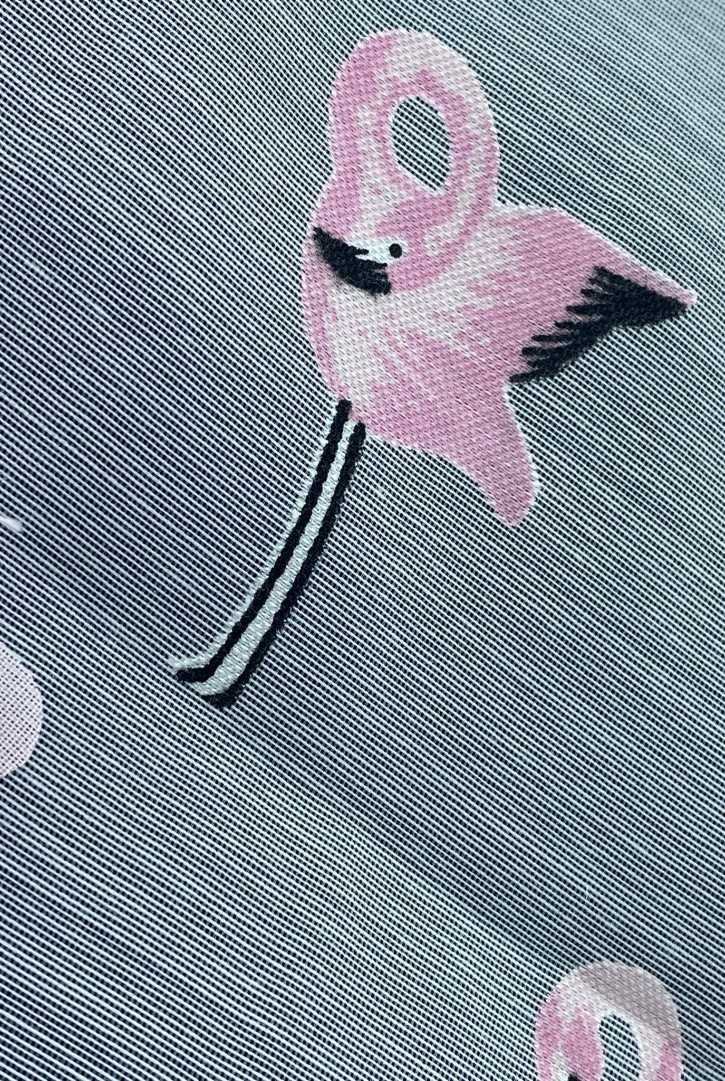 19428 TÜL ÜZERİ/İTHAL/LEZ/POLYESTER PAMUK/FLAMINGO NAKIŞLI/DEVORE/PEMBE/150 CM