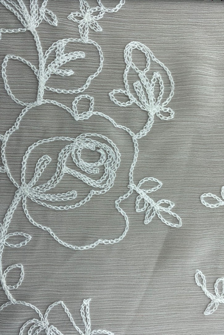 19399 BRODE/YERLİ/LEZ/POLYESTER/BEYAZ/125 CM