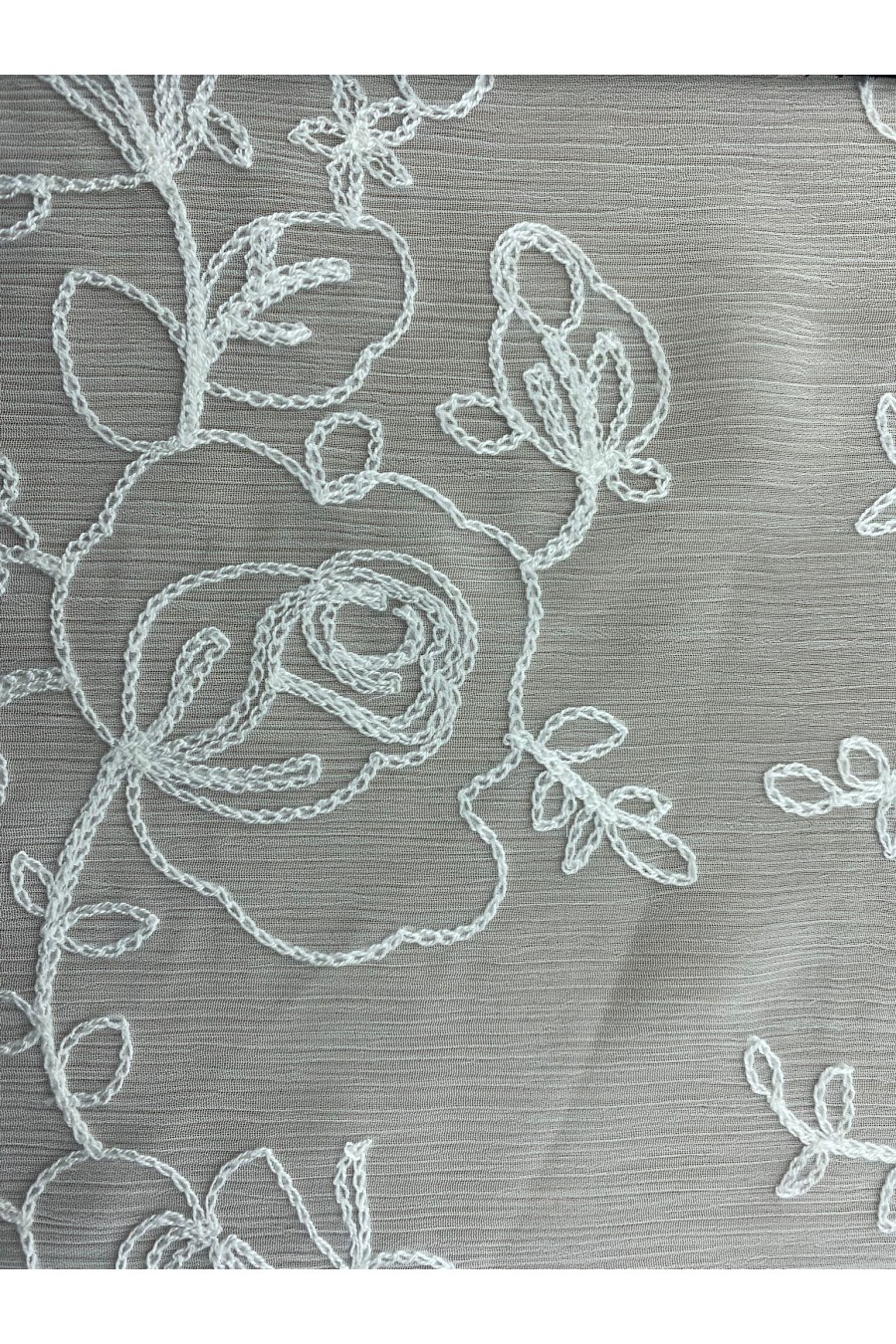 19399 BRODE/YERLİ/LEZ/POLYESTER/BEYAZ/125 CM