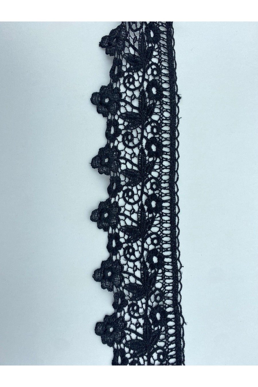 Siyah Parlak Polyester Brode Bant