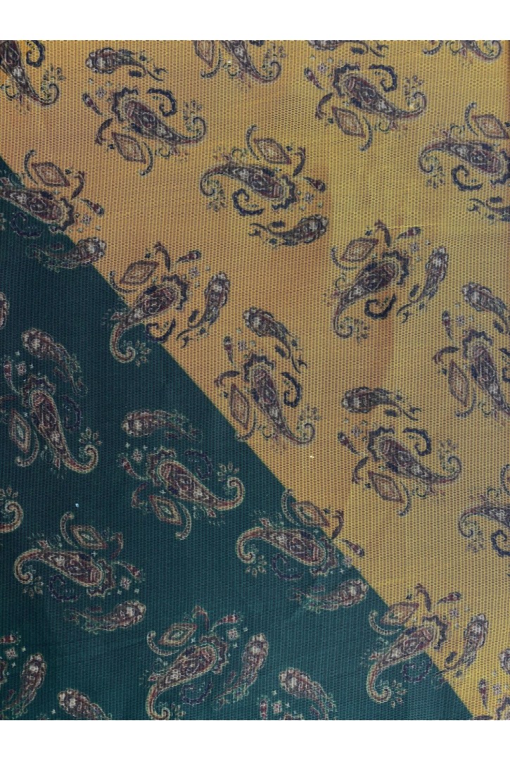 Sarı-Yeşil-Mavi Dijital Baskılı Likralı Tül - 160 cm