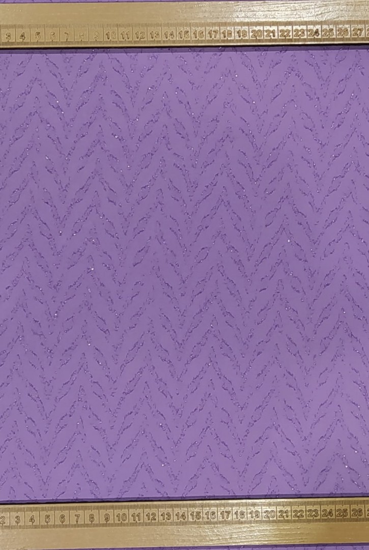 Simli Lila Renk Şifon Jakarlı Kumaş, Yerli Polyester, 150 cm