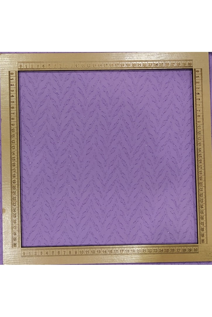 Simli Lila Renk Şifon Jakarlı Kumaş, Yerli Polyester, 150 cm