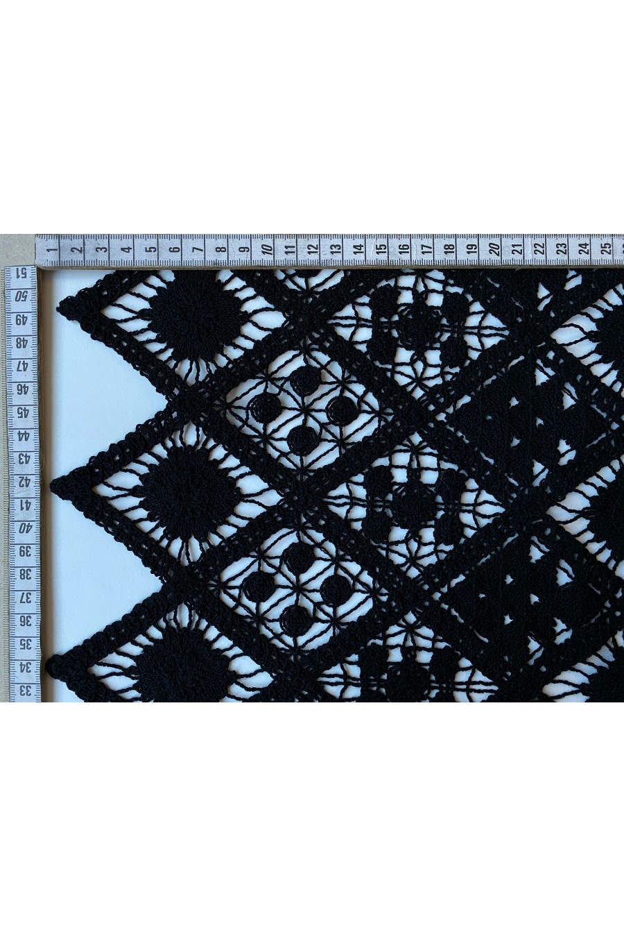 11099 BRODE/YERLİ/LEZ/GÜPÜR/PAMUK/SİYAH/135 CM