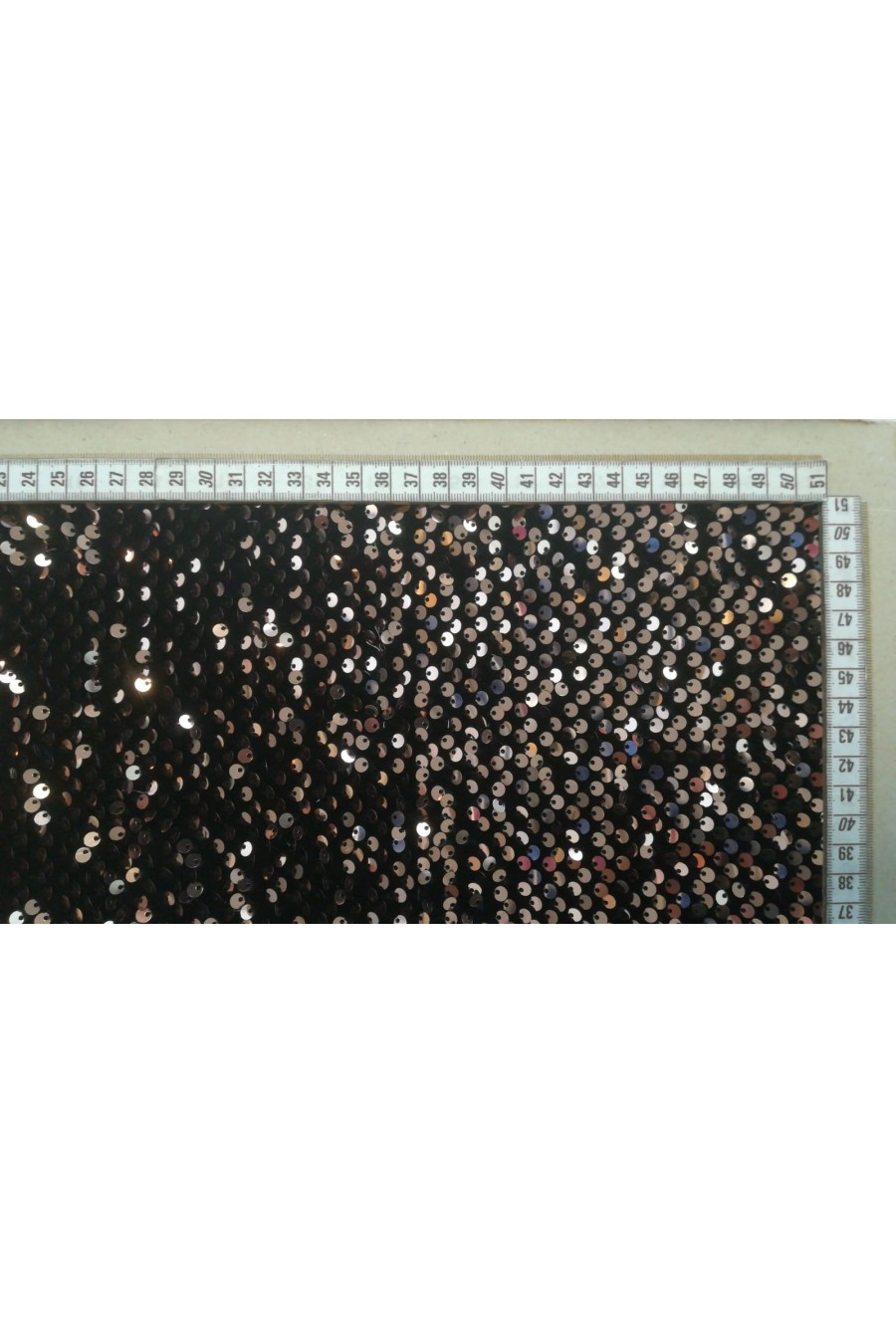 9173-METRE Bakır Pullu Kadife Kumaş - İthal, 130 cm (9173)