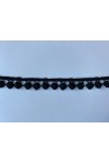 3849 BRODE/YERLİ/BANT/GÜPÜR/MAT POLYESTER/SİYAH/1 CM