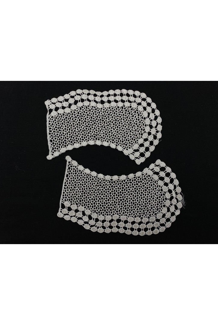 Parlak Polyester Yaka Brode Kumaş