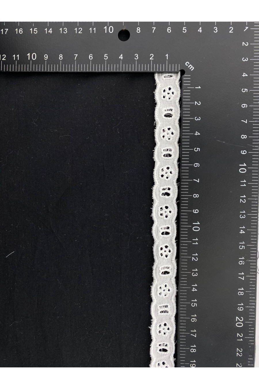 Kasar Yapıda 1 cm Pamuk Brode Bant, Yerli