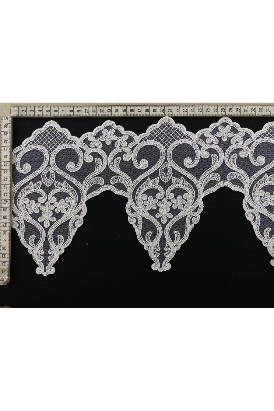 20,5 cm Kordlu Ham Polyester Brode Bant, Yerli