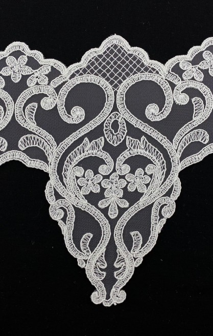 20,5 cm Kordlu Ham Polyester Brode Bant, Yerli