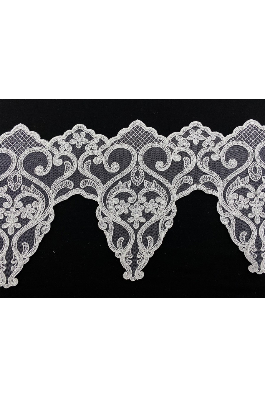 20,5 cm Kordlu Ham Polyester Brode Bant, Yerli