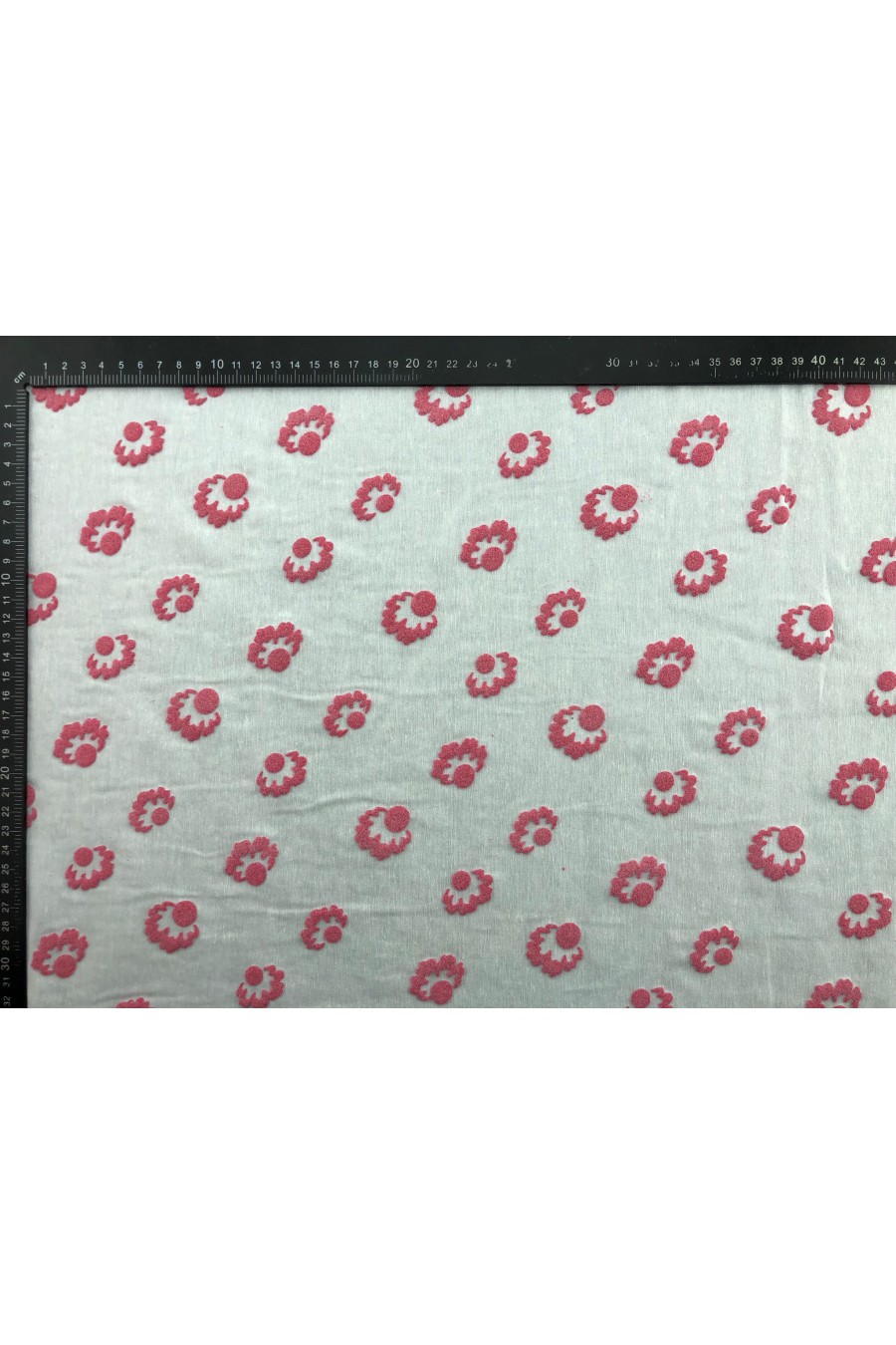 18375-METRE Lila Flok Baskılı Kasar Terikoton Kumaş - 150 cm