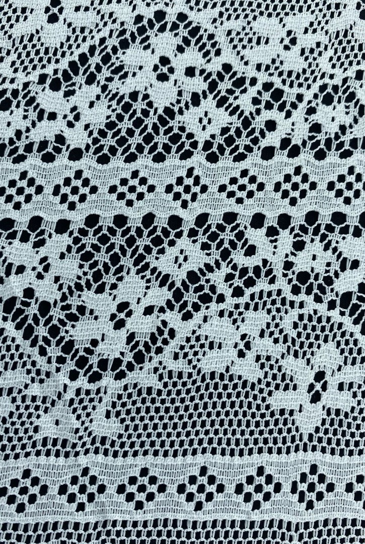 5510 Beyaz Yerli Mikro Polyester Lez Dantel Kumaş – 160 cm En