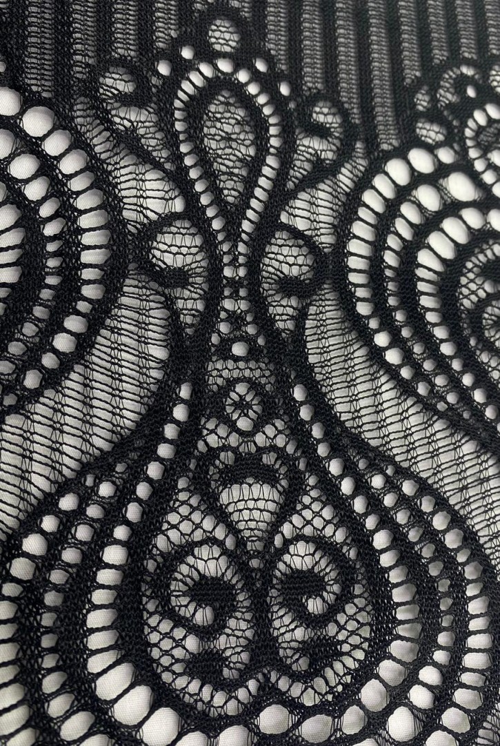 8109 DANTEL/LEZ/POLYESTER/JAKARTRONİK/SİYAH