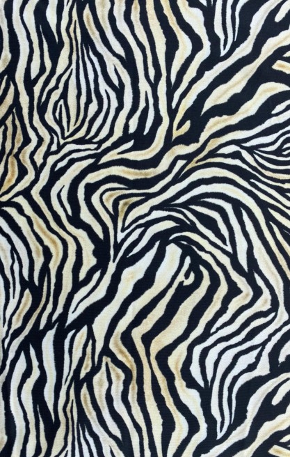 Likralı Zebra Desenli Süprem Kumaş, Yerli, 165 cm