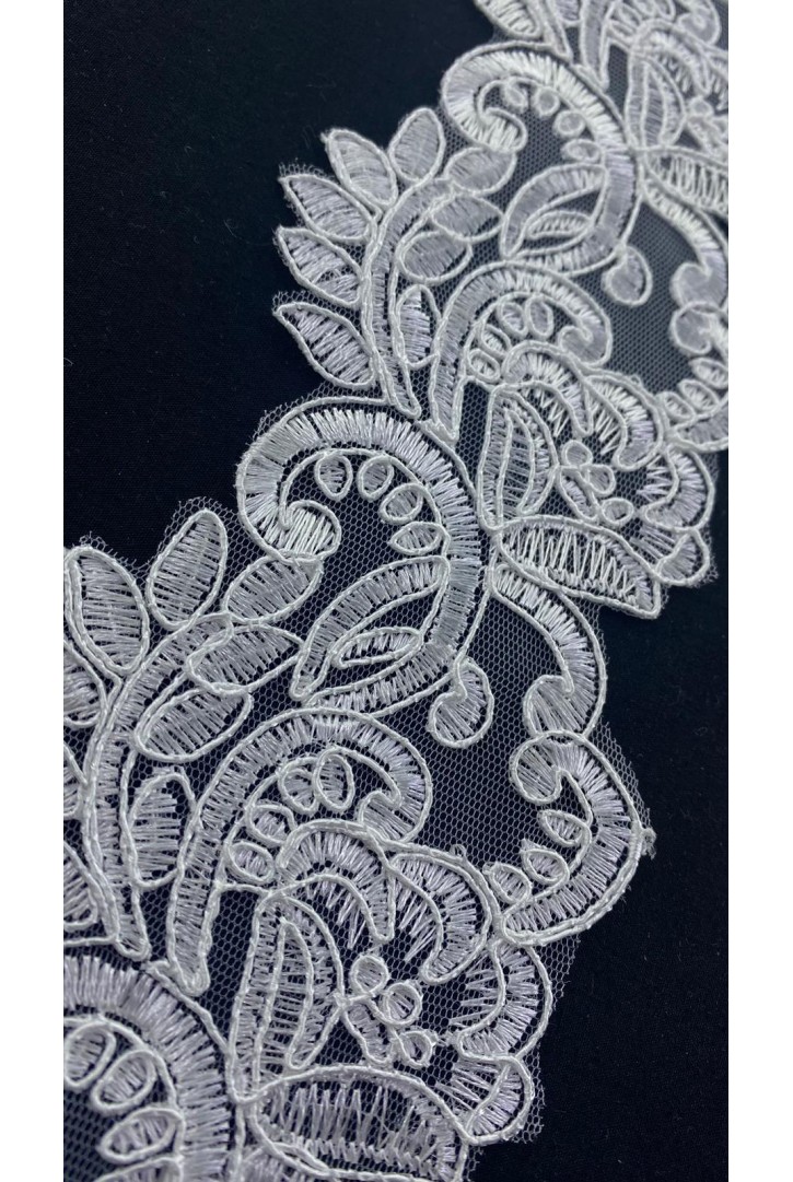 5381 BRODE/APLİK/TÜL ÜZERİ/POLYESTER/HAM/8 CM