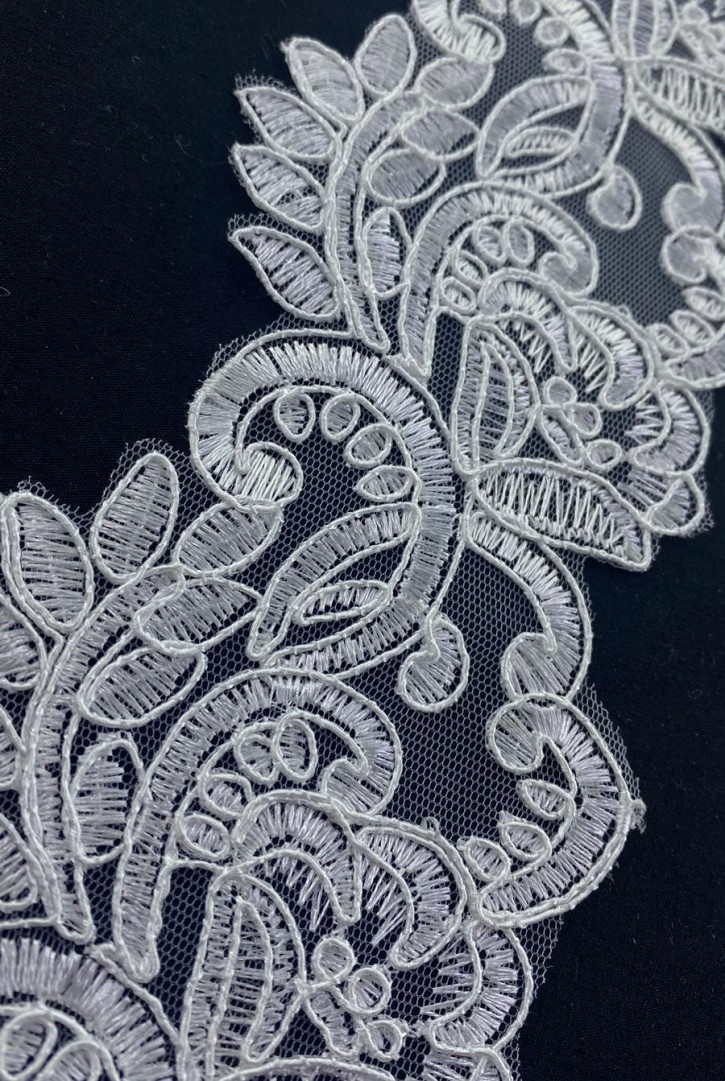 5381 BRODE/APLİK/TÜL ÜZERİ/POLYESTER/HAM/8 CM