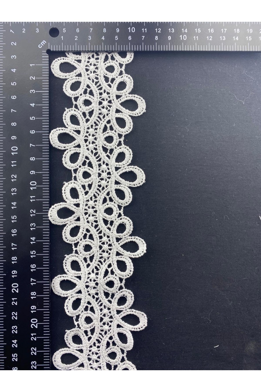 Parlak Polyester Güpür Brode Bant, 7 cm