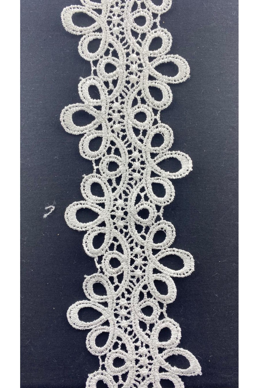 Parlak Polyester Güpür Brode Bant, 7 cm