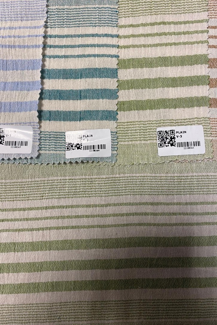 22300 KUMAŞ/YERLİ/LEZ/PAMUK/YEŞİL-BEYAZ/160 CM