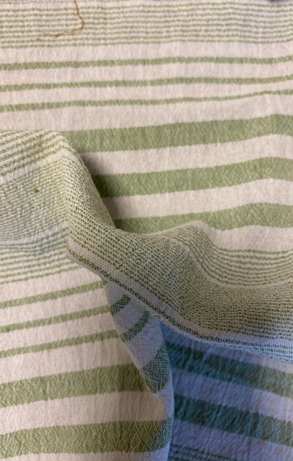 22300 KUMAŞ/YERLİ/LEZ/PAMUK/YEŞİL-BEYAZ/160 CM
