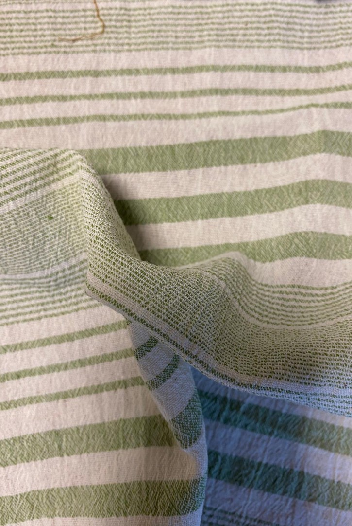 22300 KUMAŞ/YERLİ/LEZ/PAMUK/YEŞİL-BEYAZ/160 CM