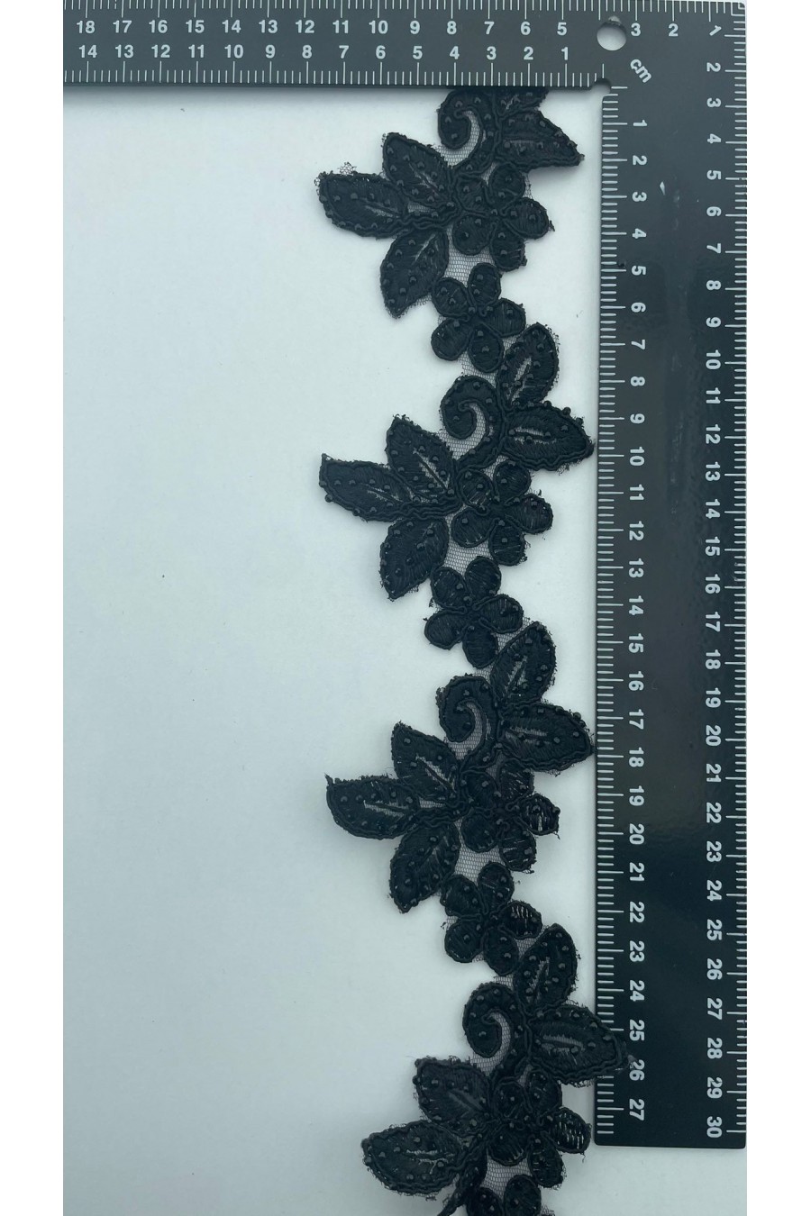 4987 BRODE/YERLİ/BANT/POLYESTER/KORDLU/TAŞLI/SİYAH