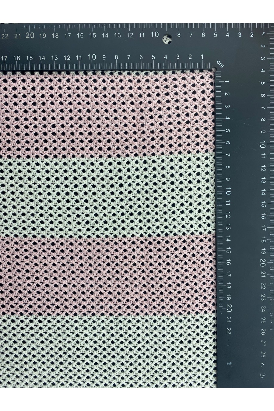 Ekru-Pembe Pamuk Dantel, Yerli, 150 cm