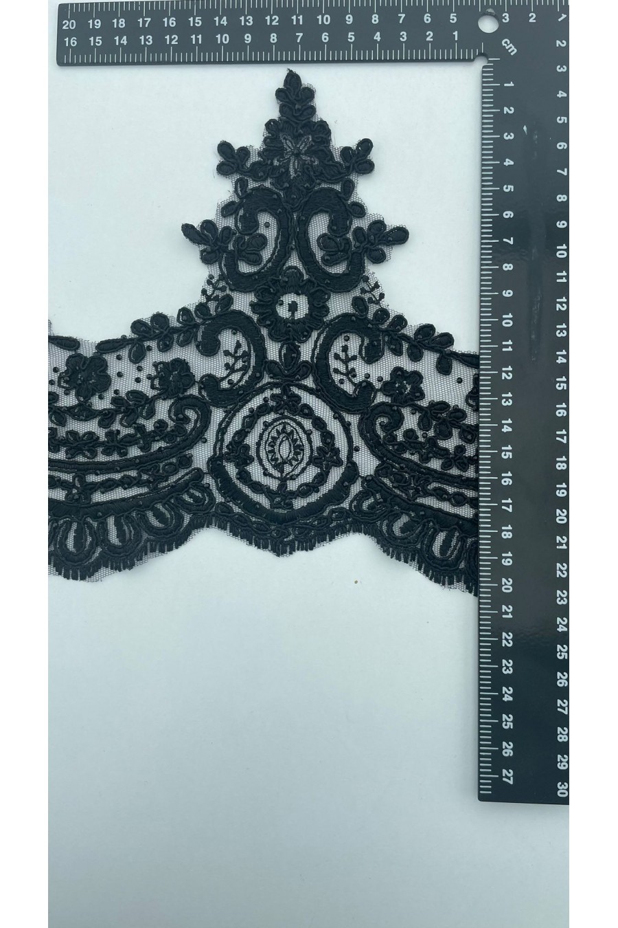 4439-METRE 4439 BRODE/YERLİ/BANT/POLYESTER/KORDLU/B24389-1/TAŞLI/SİYAH