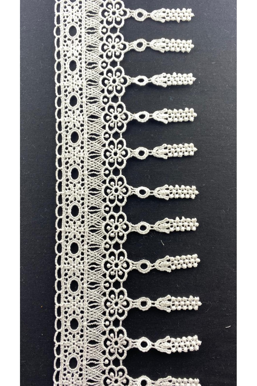 11 cm Ham Yerli Mat Polyester Güpür Brode Bant