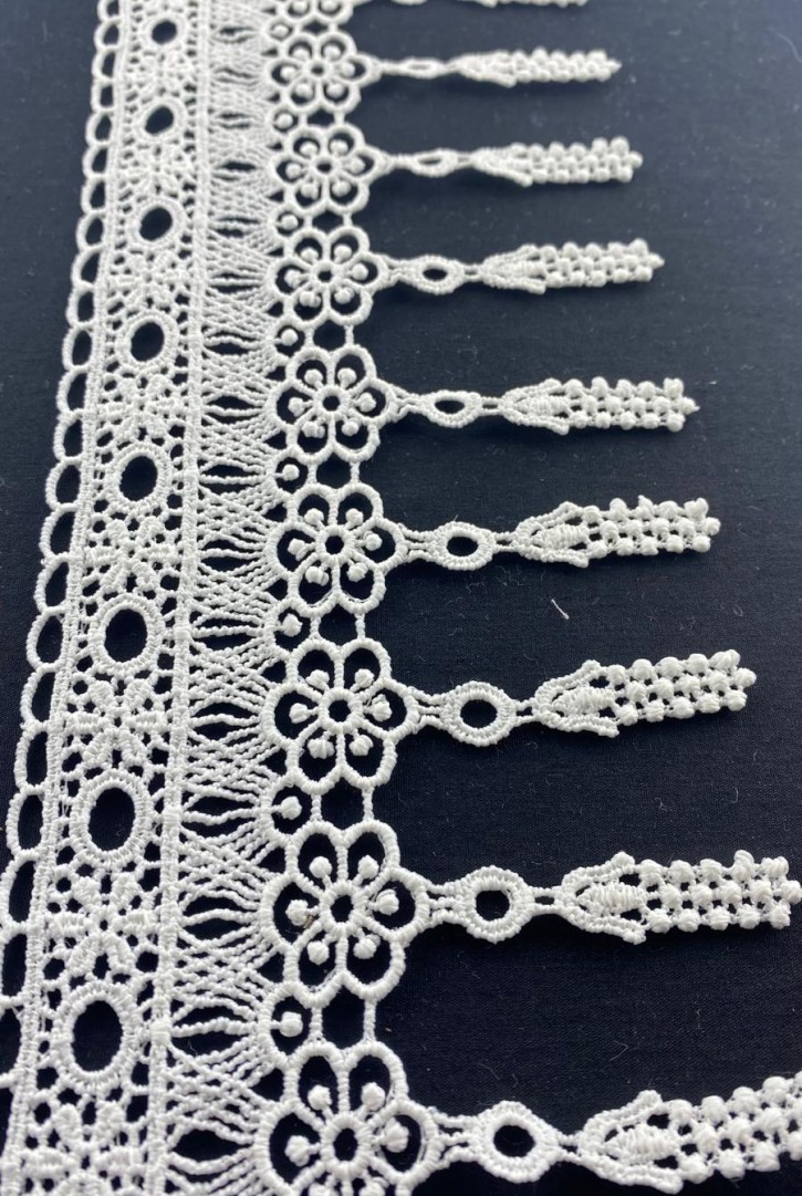 11 cm Ham Yerli Mat Polyester Güpür Brode Bant