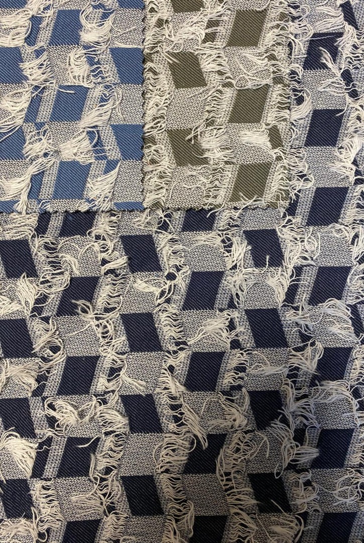 22303 KUMAŞ/YERLİ/LEZ/POLYESTER/PAMUK/BEYAZ-LACİVERT/145 CM