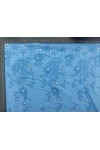 Mavi Pamuk Polyester Bohrerli Brode