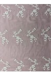 Vişne Çürüğü Zemin Krem İplik Şifon Brode Kumaş - 150 cm
