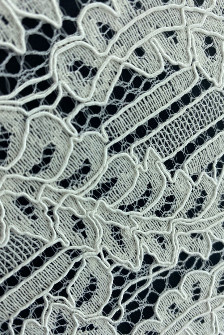 150 cm Kordlu Fiks Dantel, İthal, Pamuk Naylon