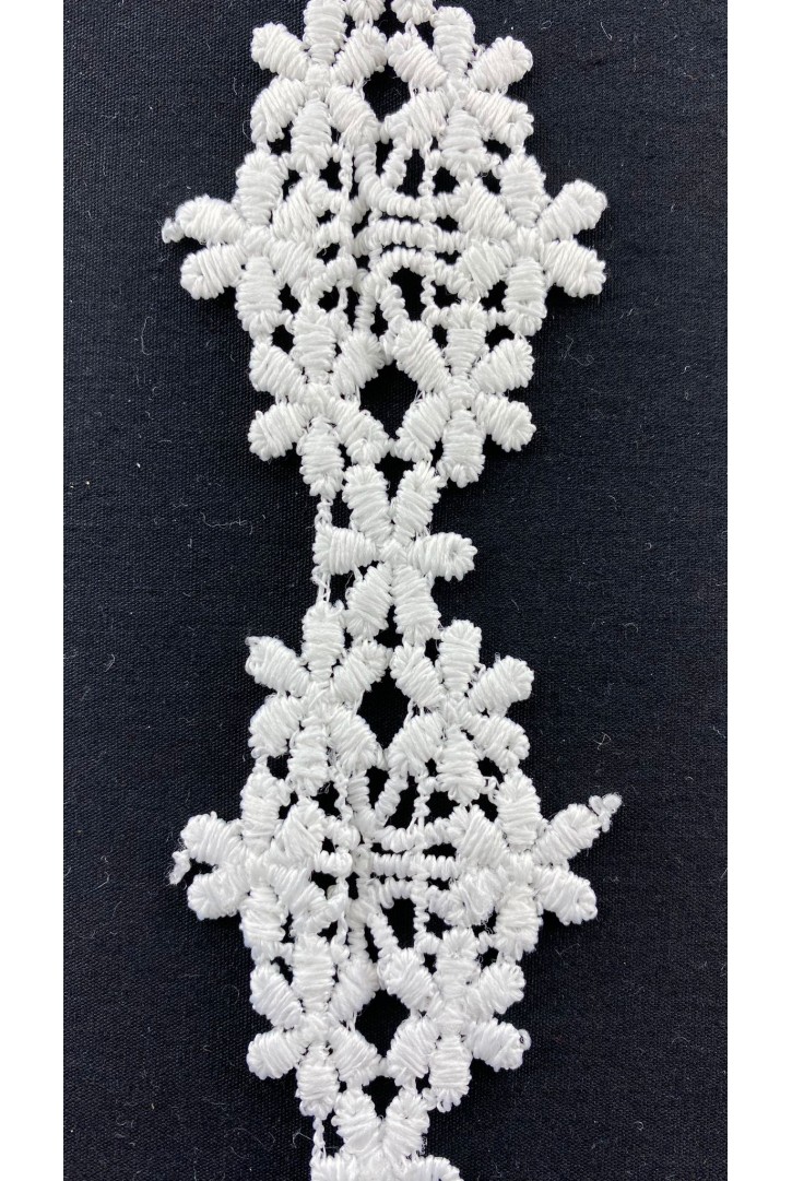 4.5 cm Ham Mat Polyester Güpür Brode Bant