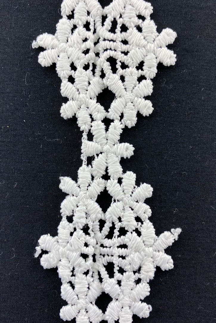 4.5 cm Ham Mat Polyester Güpür Brode Bant