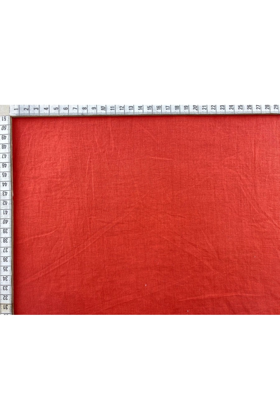 Kiremit Renkli Pamuk Vual Brode Kumaş