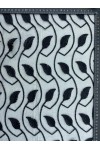 Siyah Mat Polyester Tül Üzeri Brode - 140 cm