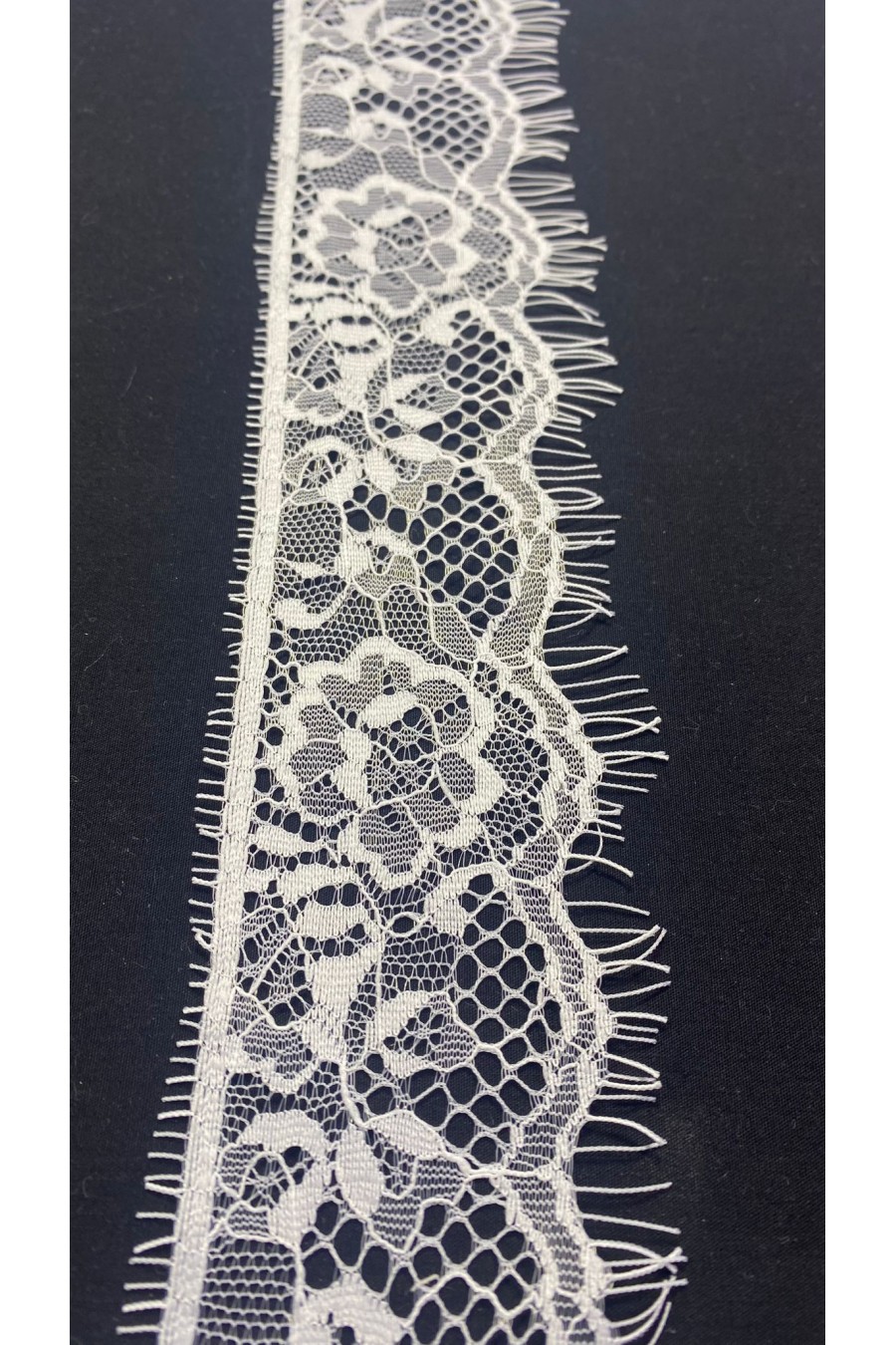 Off-White Sakallı Naylon Dantel Bant