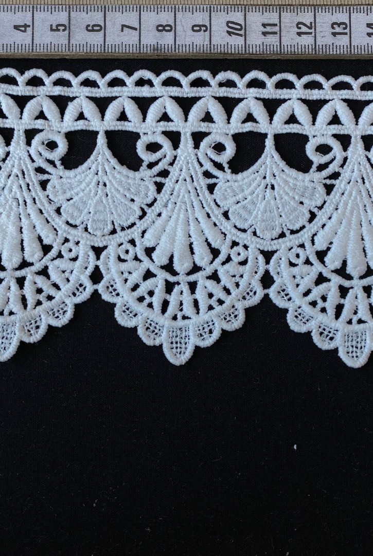 8,5 cm Ham Mat Polyester Güpür Brode Bant