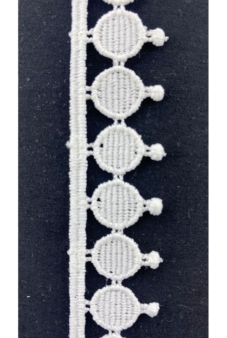 Ham Mat Polyester Güpür Brode Bant, 2 cm