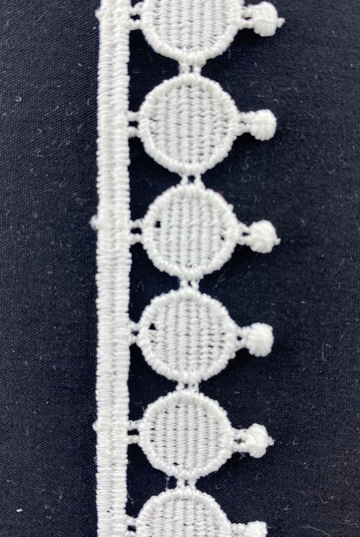 Ham Mat Polyester Güpür Brode Bant, 2 cm